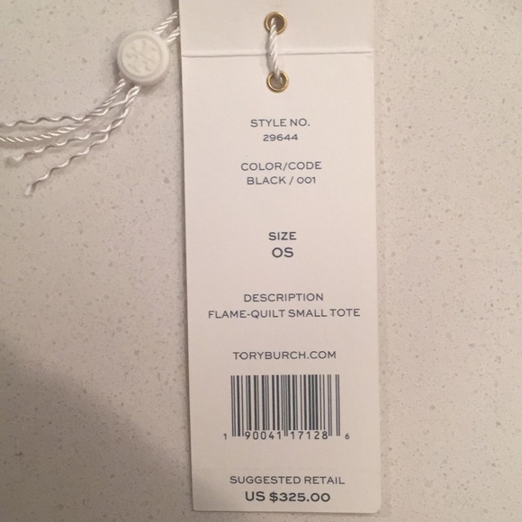 Tory Burch small black flame quilt tote - Picture 8 of 8